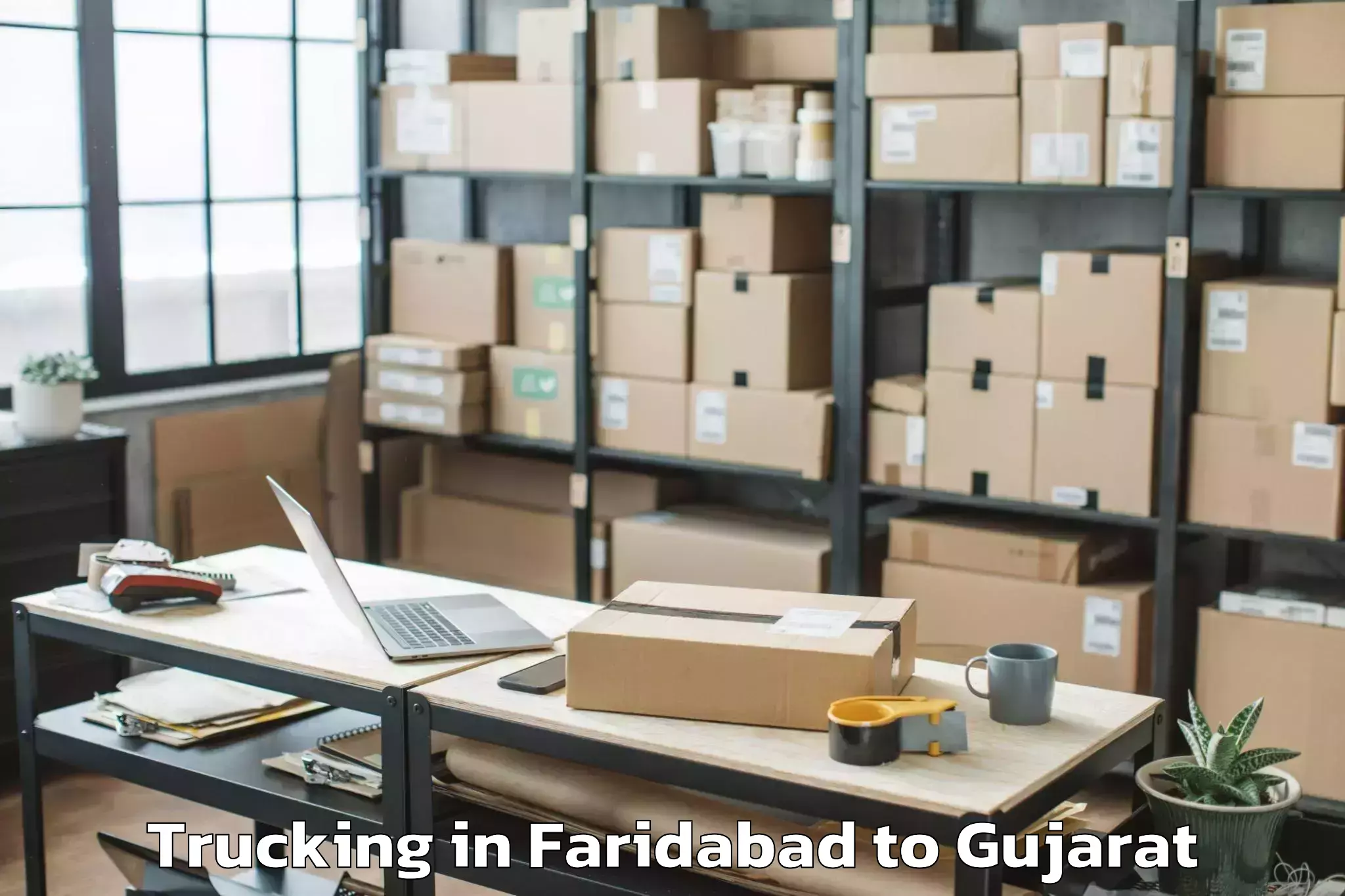 Efficient Faridabad to Bansda Trucking